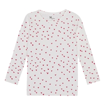 BIRKHOLM Rib Bluse Hjerter